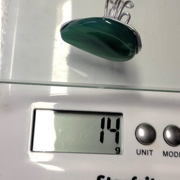 Green Onyx Pear Shape ring Gemstone Adjustable Band Handmade Semi Precious Ring - Picture 9 of 9